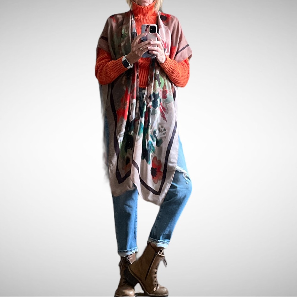 Paparazzi Floral Print Kimono/Beach Coverup